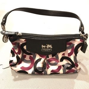 Coach multi-color fabric handbag
